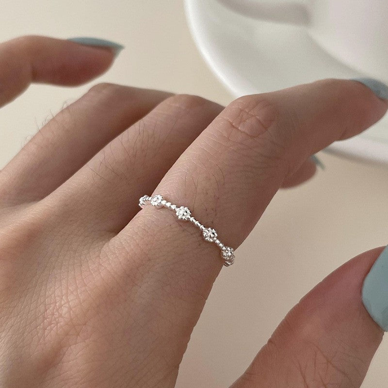 Geometric 925 Sterling Silver Adjustable Ring