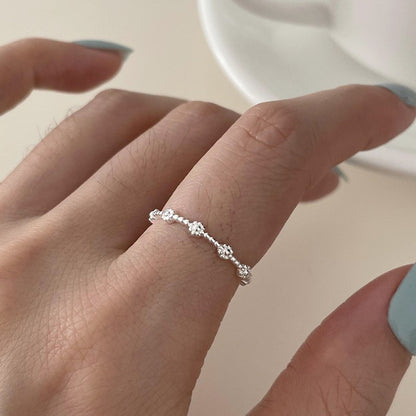 Geometric 925 Sterling Silver Adjustable Ring