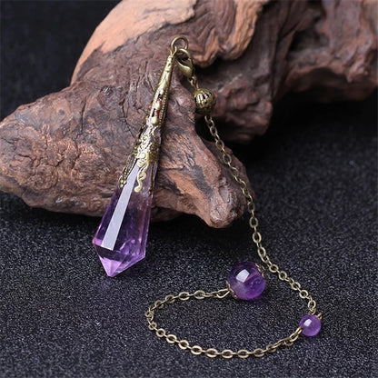 12-Facet Crystal Pendulum