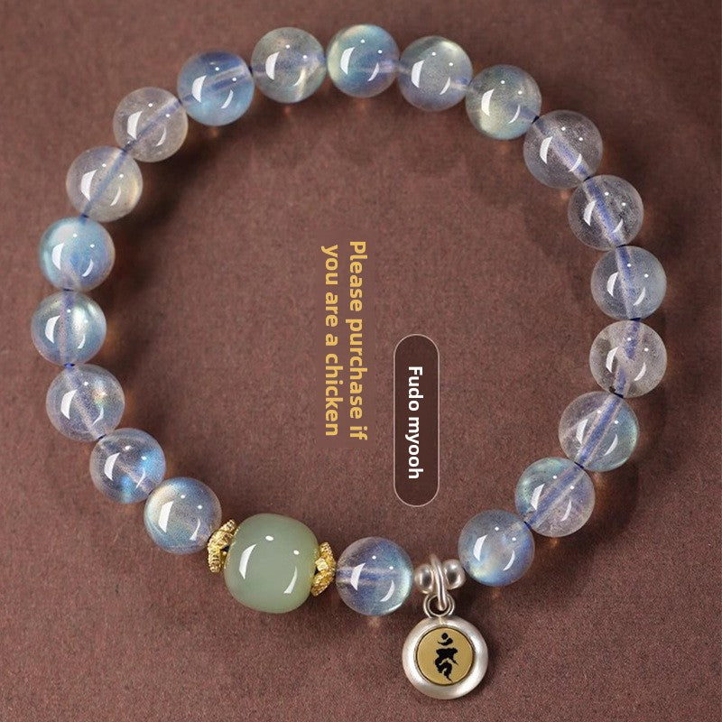 Moonstone Buddhist Zodiac Bead Bracelet | 8mm | Chinese Zodiac Guardian Deity