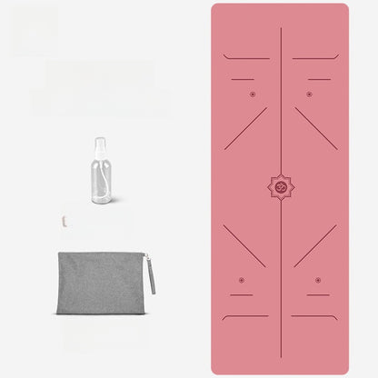 Foldable Suede Yoga Mat — Natural Rubber Base
