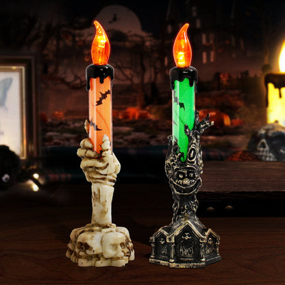 Halloween Ghost Hand & Dead Tree Candle Lamp
