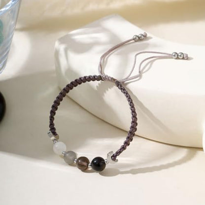 Handwoven Natural Stone Moon Phase Bracelet