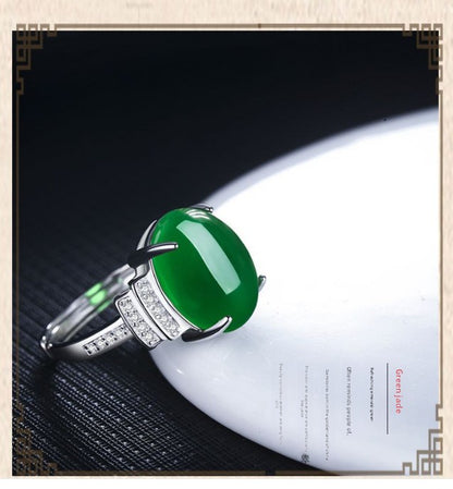 Sterling Silver Open Adjustable Gemstone Ring