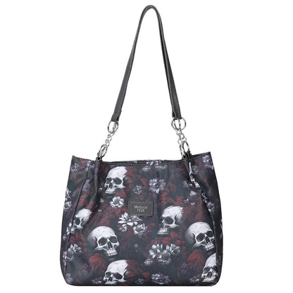 Gothic Skull PU Tote Bag