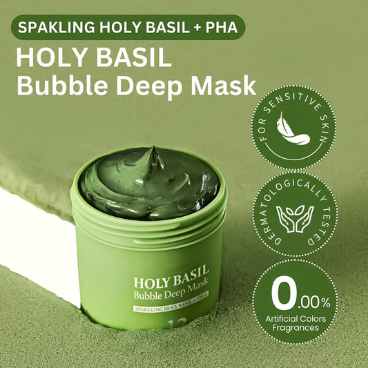 Holy Basil Sparkling Bubble Face Mask | Deep Cleanse | 90g
