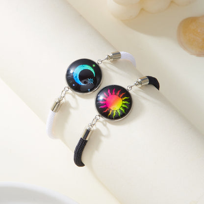 Glow-in-the-Dark Celestial Bracelet | Sun, Moon & Stars