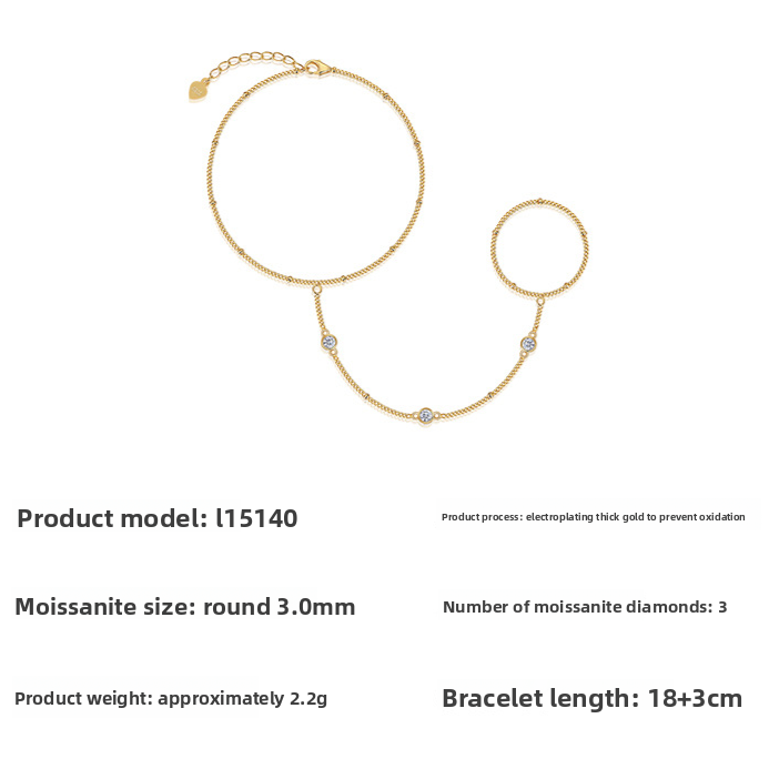 Geometric Stackable Moissanite Silver Bracelet