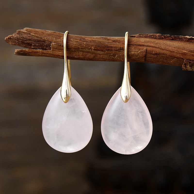 Crystal Teardrop Pendant Earrings