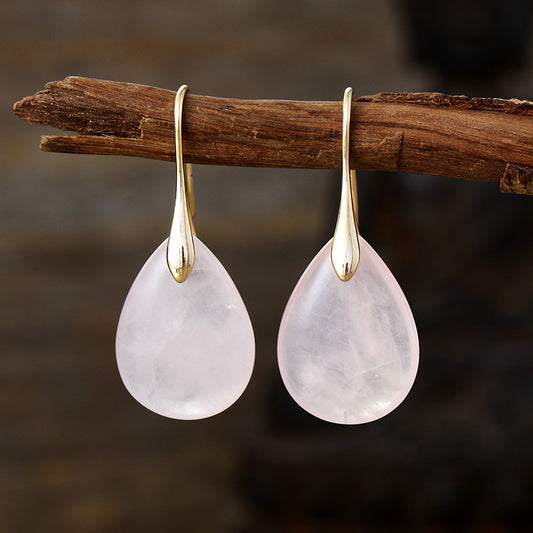 Crystal Teardrop Pendant Earrings