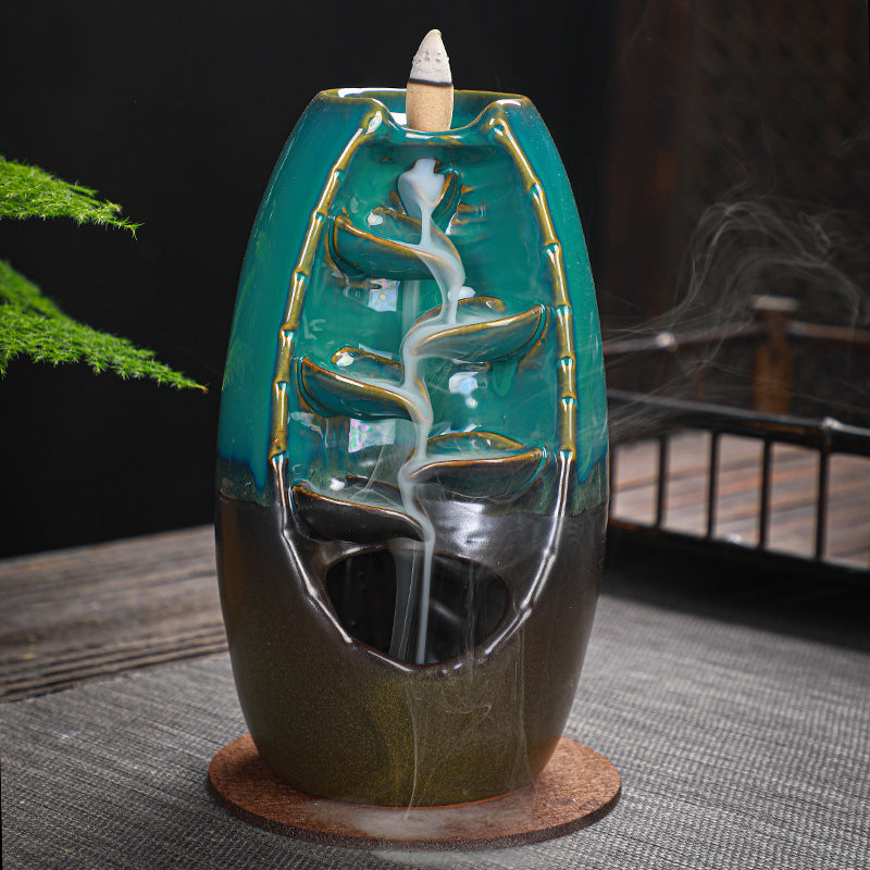 Backflow Incense Burner — Kiln Glaze Ceramic