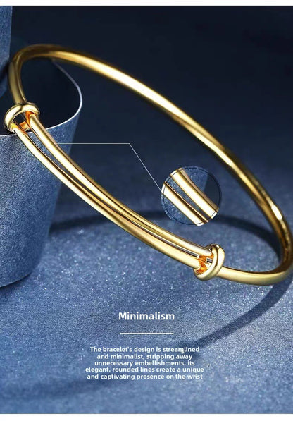 18K Gold Push Pull Bracelet