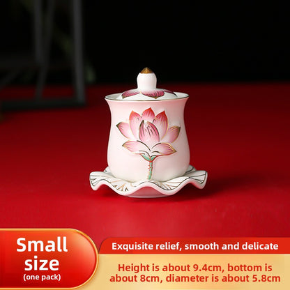 Ceramic Buddhist Altar Offering Cup