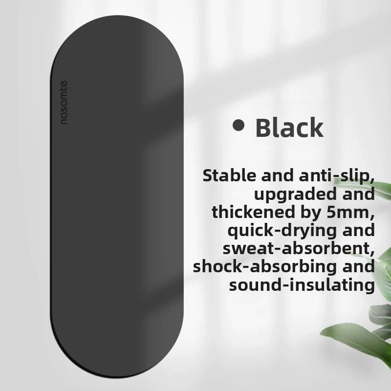 Oval Yoga Mat — 8mm Thick, Non-Slip Rubber Base