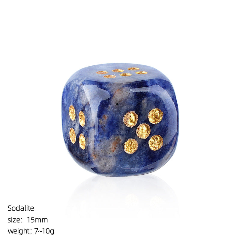 Natural Stone Dice — Laser Engraved Semi-Precious