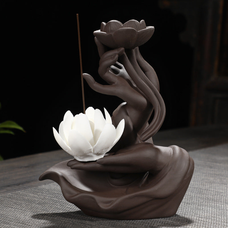 Backflow Incense Burner — Kiln Glaze Ceramic