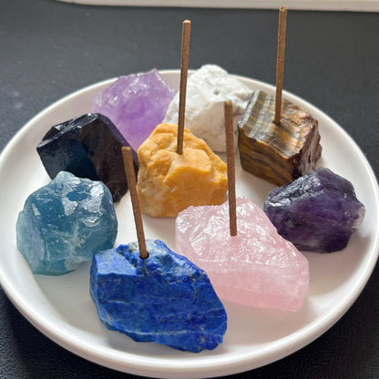Natural Crystal Incense Holder