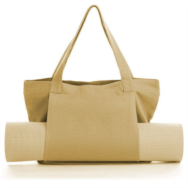 Canvas Yoga Mat Bag with Shoulder Strap & Inner Pocket