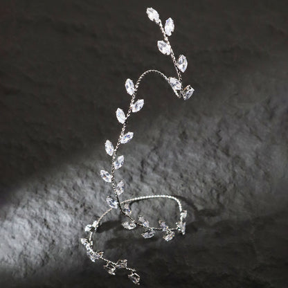 Rhinestone Leaf Bracelet for Women