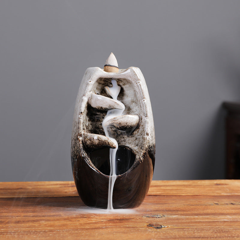Backflow Incense Burner — Kiln Glaze Ceramic