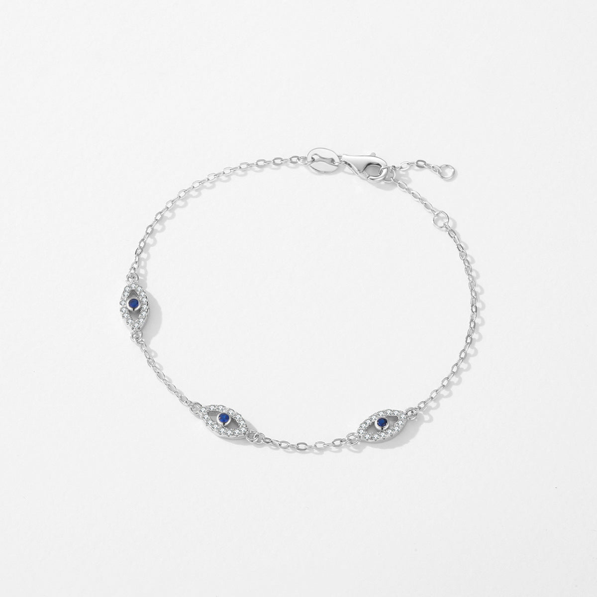 S925 Sterling Silver Evil Eye Bracelet
