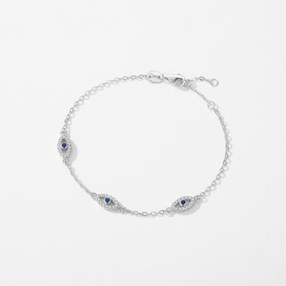 S925 Sterling Silver Evil Eye Bracelet