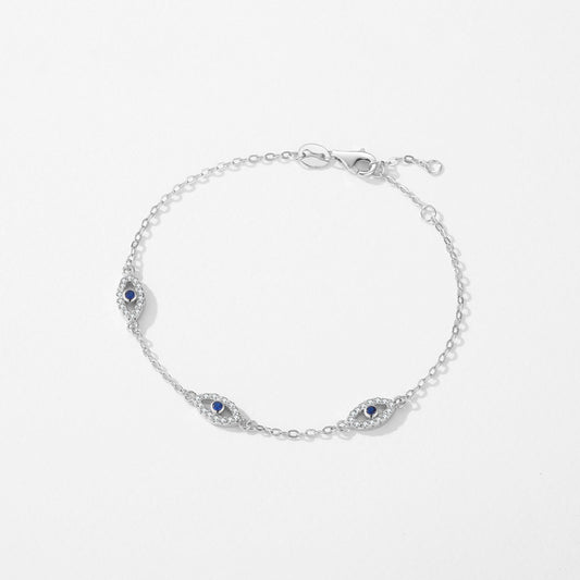 S925 Sterling Silver Evil Eye Bracelet