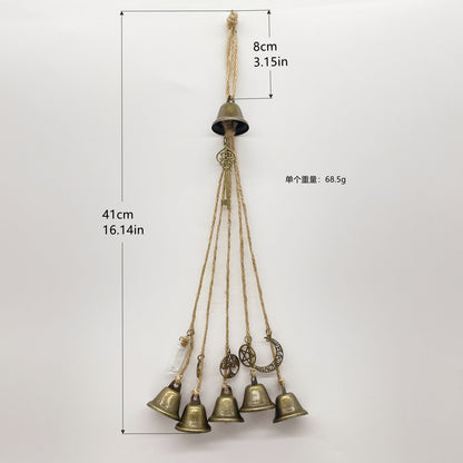 Witch Bell Door Handle Protection Pendant Good Luck Vine Wind Chime Outdoor Wind Chime Door Christmas Bell Hanging Decoration String