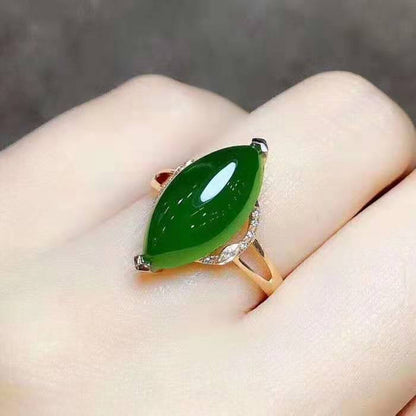 Sterling Silver Open Adjustable Gemstone Ring