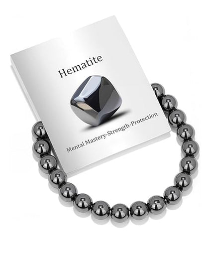 8mm Natural Stone Elastic Crystal Bracelet Set