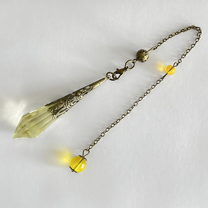 12-Facet Crystal Pendulum