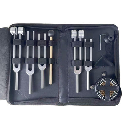 Professional Tuning Fork Set (128Hz, 256Hz, 384Hz, 136.1Hz, 528Hz)