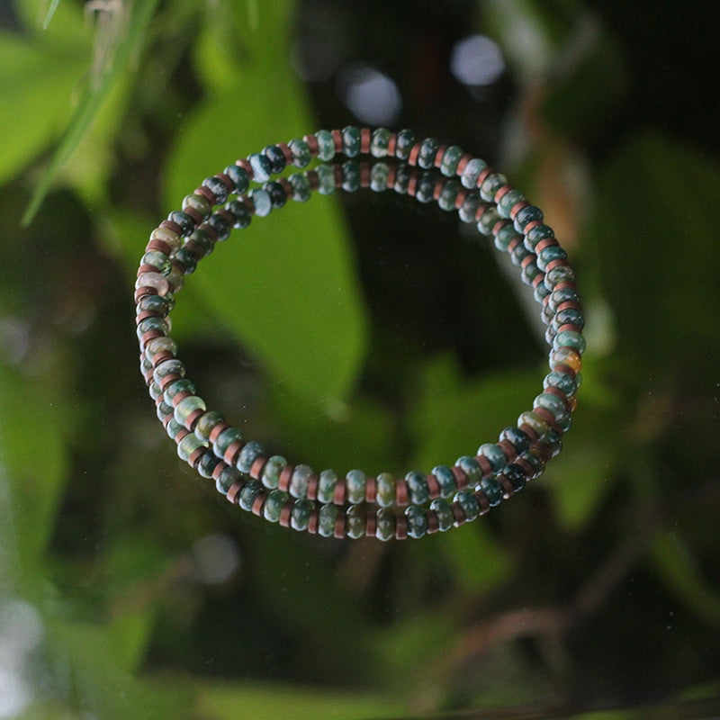 Natural Stone Agate Bead Bracelet