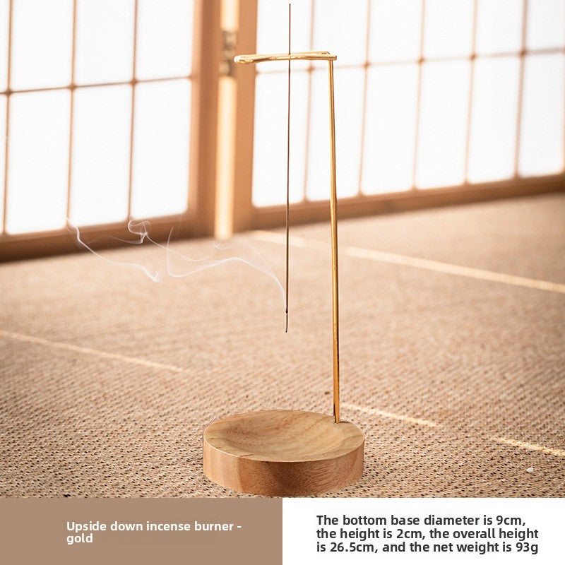 Solid Wood Hanging Incense Burner with Stand