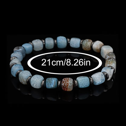 Square Natural Stone Bracelet Handmade Unisex Jewelry