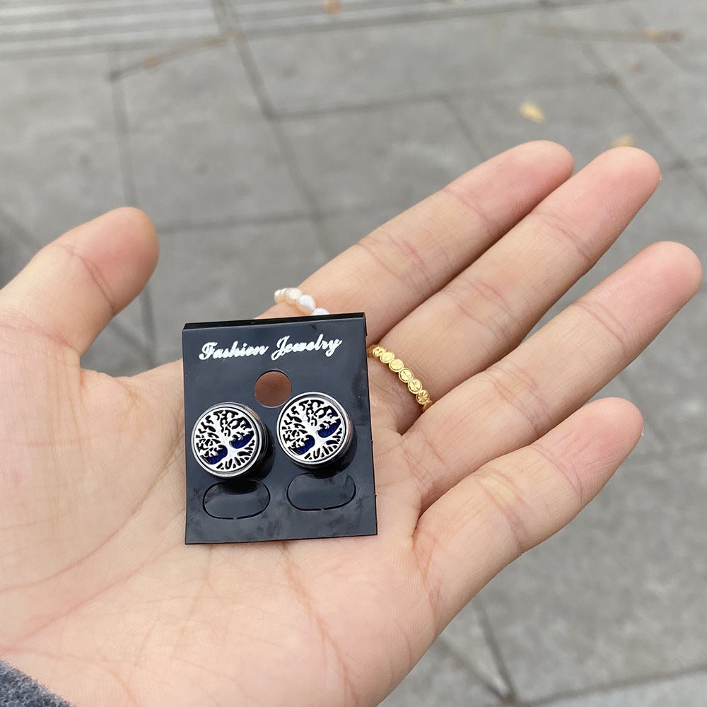 Stainless Steel Angel Wings Aromatherapy Earrings