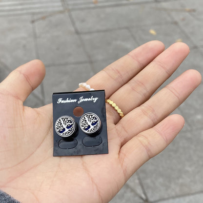 Stainless Steel Angel Wings Aromatherapy Earrings