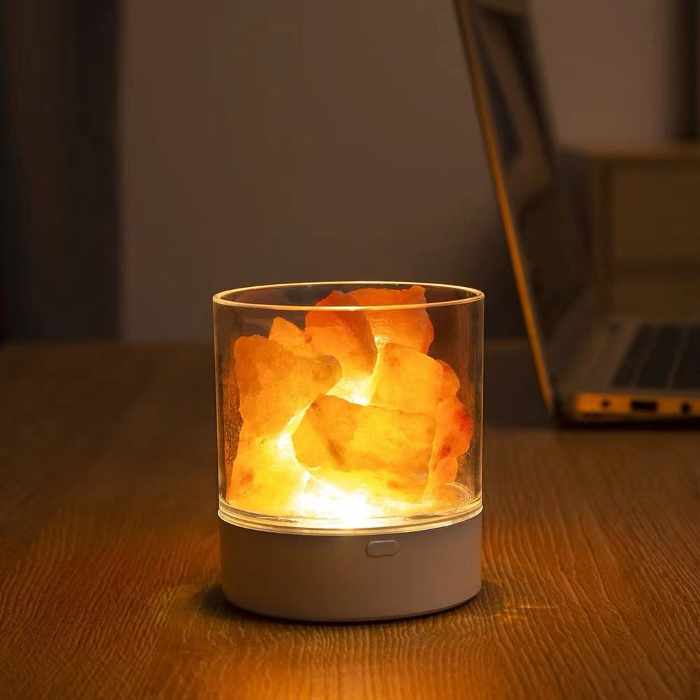 Himalayan Salt Lamp | USB Rechargeable | Color Changing | 14hr Battery