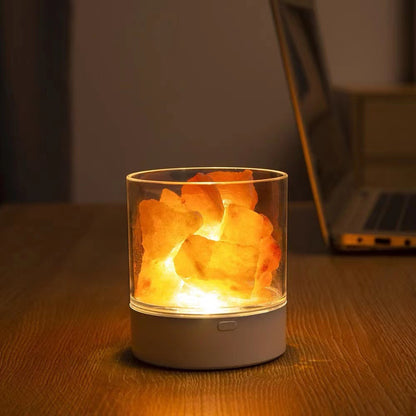 Himalayan Salt Lamp | USB Rechargeable | Color Changing | 14hr Battery