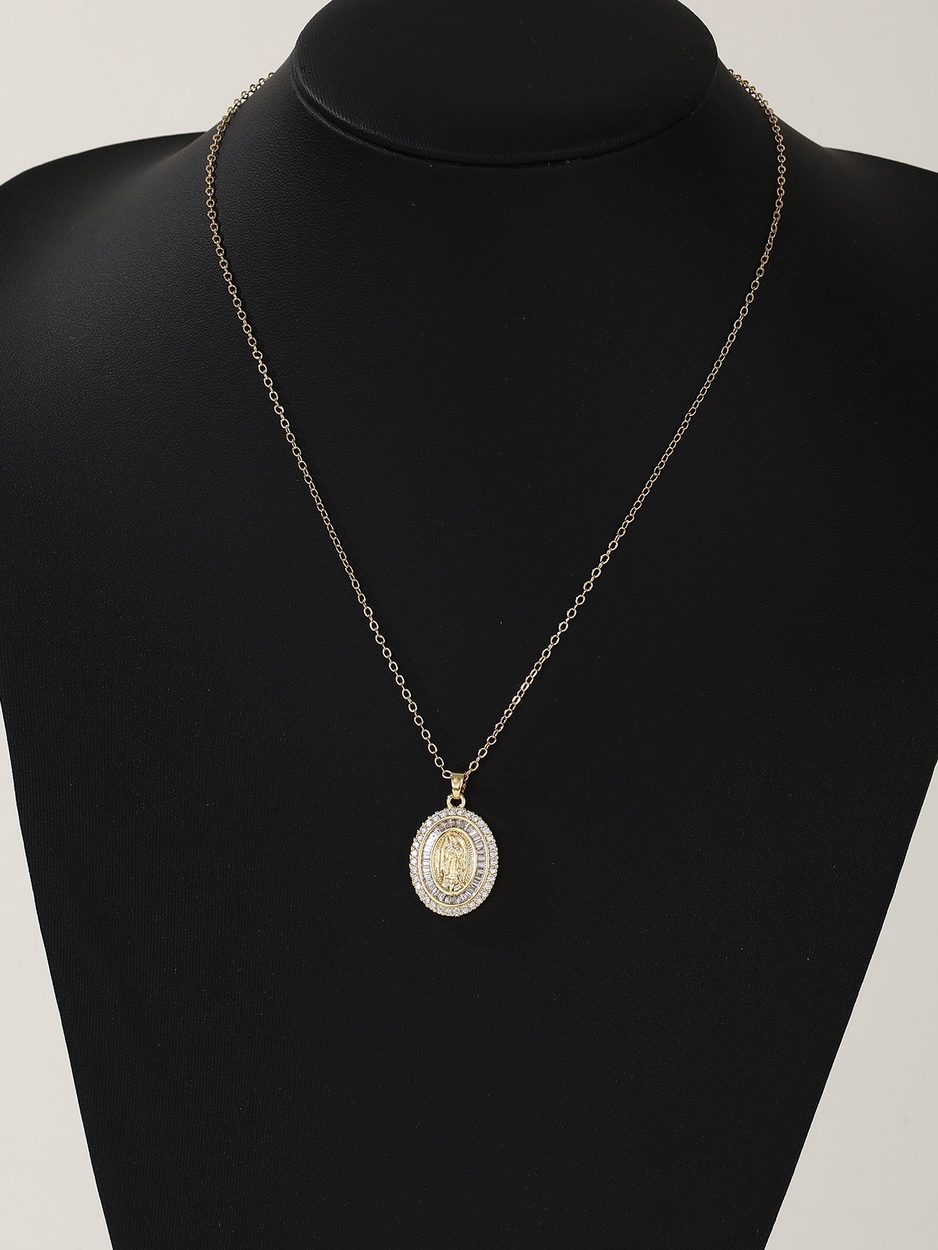 Virgin Mary Zircon Pendant Necklace | Gold & Silver | 25 Styles