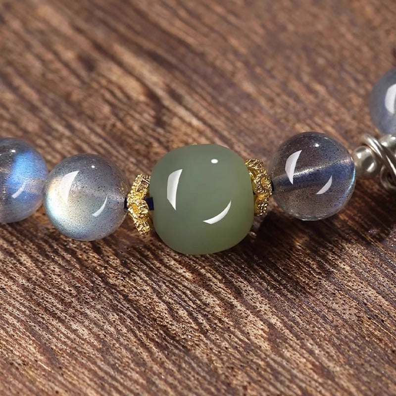 Moonstone Buddhist Zodiac Bead Bracelet | 8mm | Chinese Zodiac Guardian Deity
