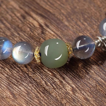 Moonstone Buddhist Zodiac Bead Bracelet | 8mm | Chinese Zodiac Guardian Deity