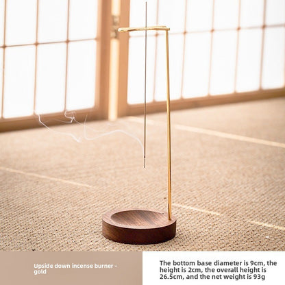 Solid Wood Hanging Incense Burner with Stand