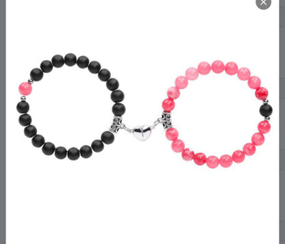Heart Magnetic Couple Bracelet Set for Women and Men