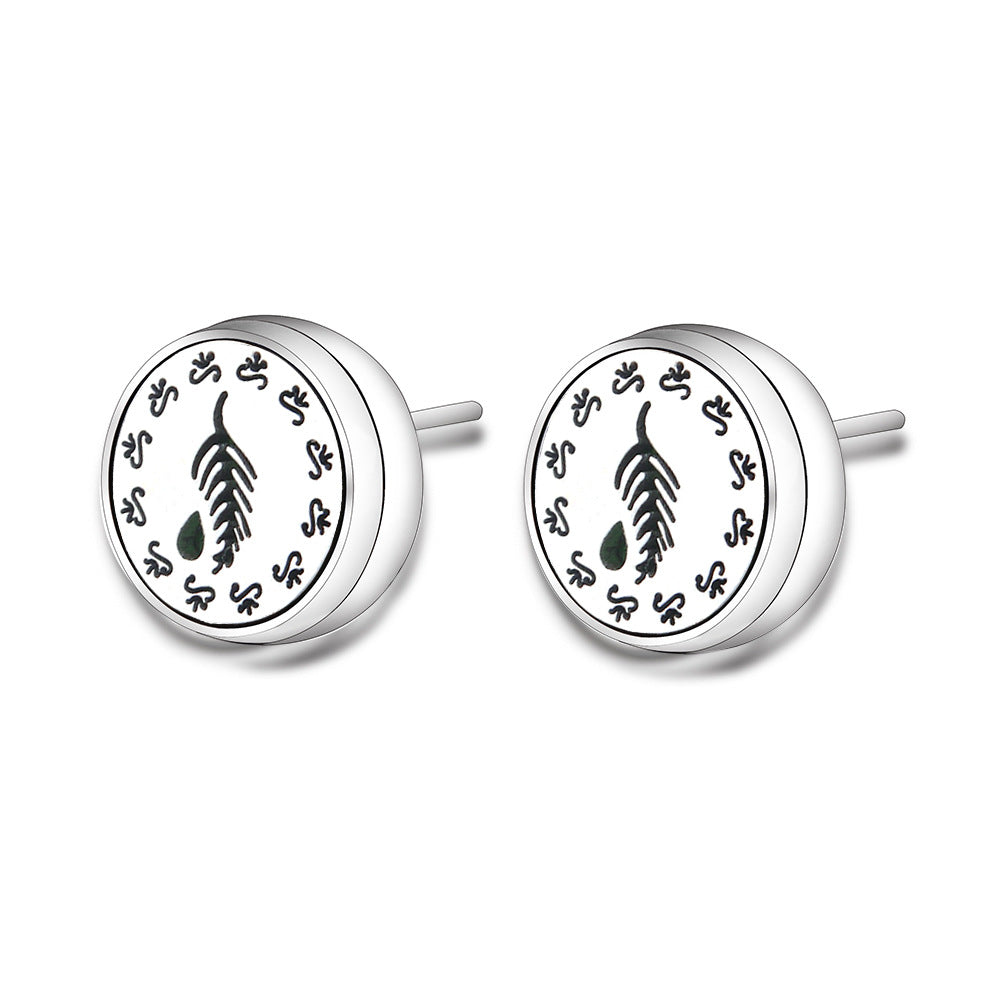Stainless Steel Angel Wings Aromatherapy Earrings