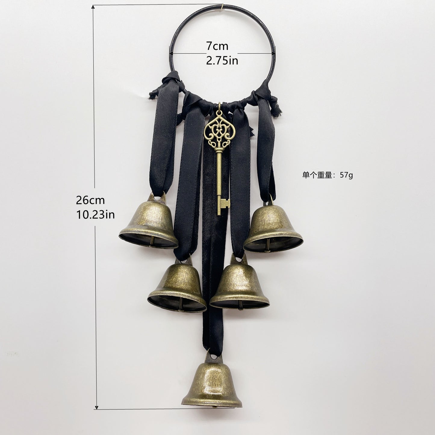 Witch Bell Door Handle Protection Pendant Good Luck Vine Wind Chime Outdoor Wind Chime Door Christmas Bell Hanging Decoration String