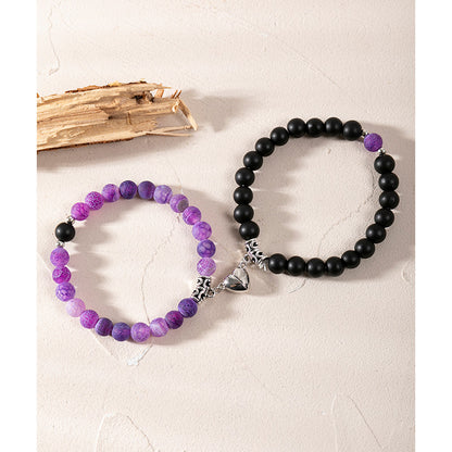Heart Magnetic Couple Bracelet Set for Women and Men