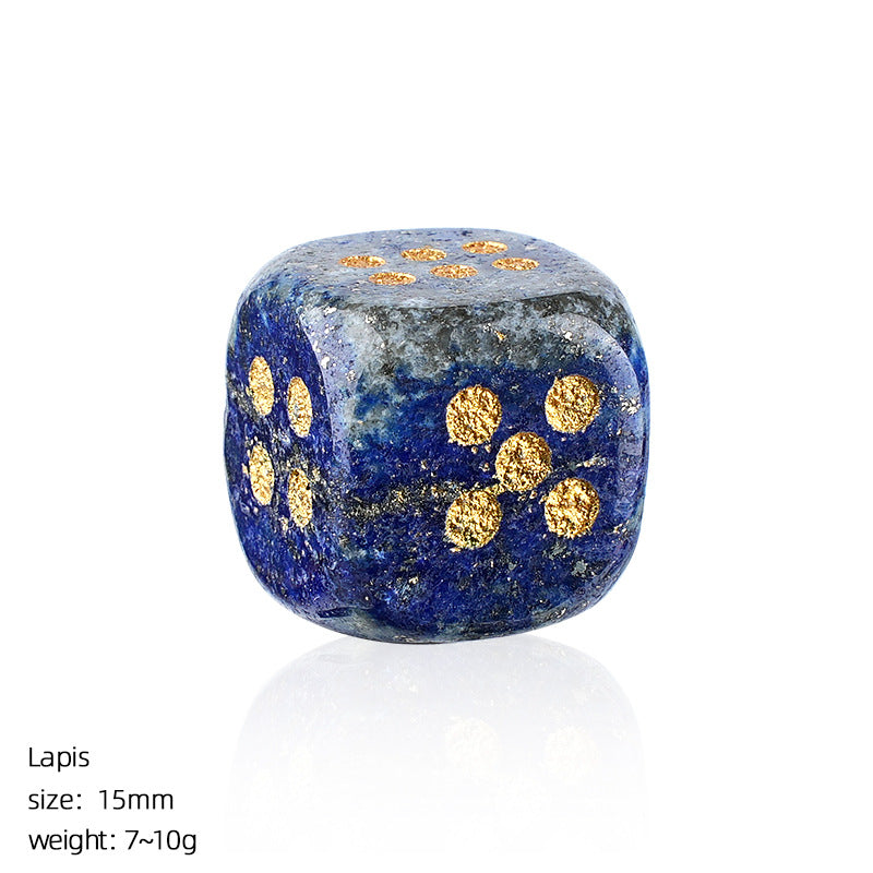 Natural Stone Dice — Laser Engraved Semi-Precious