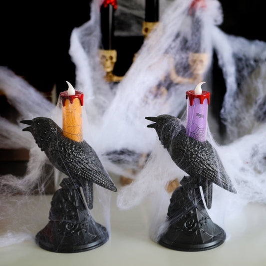 Crow Raven LED Flickering Candle