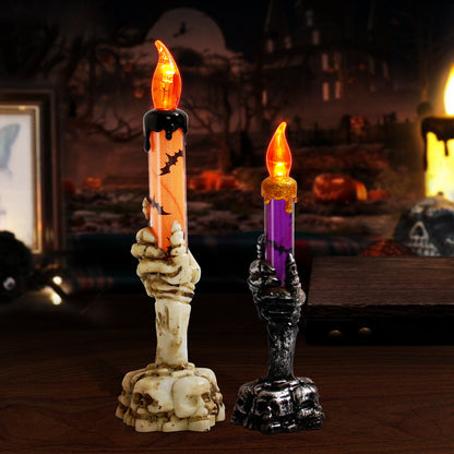 Halloween Ghost Hand & Dead Tree Candle Lamp